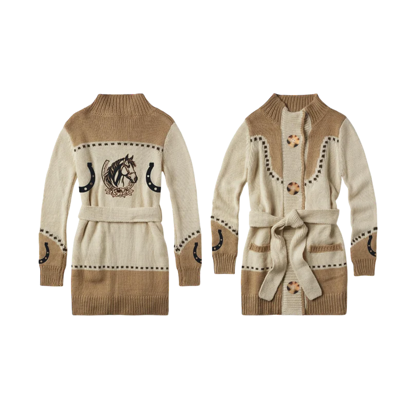 Horseshoe Long Cardigan Sweater