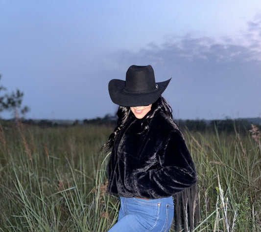 Black Fringe Jacket