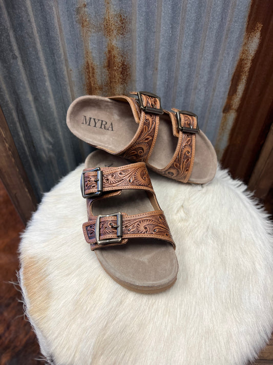 Western Hand-Tooled Brown