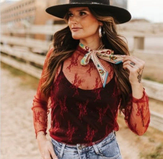 Burgundy Mesh