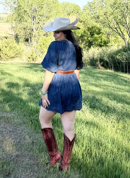 Puff Denim Dress