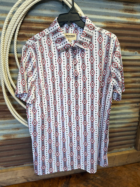 Aztec Red Polo Shirt