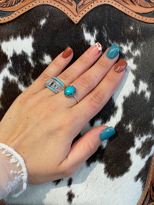 Blue Crown Ring